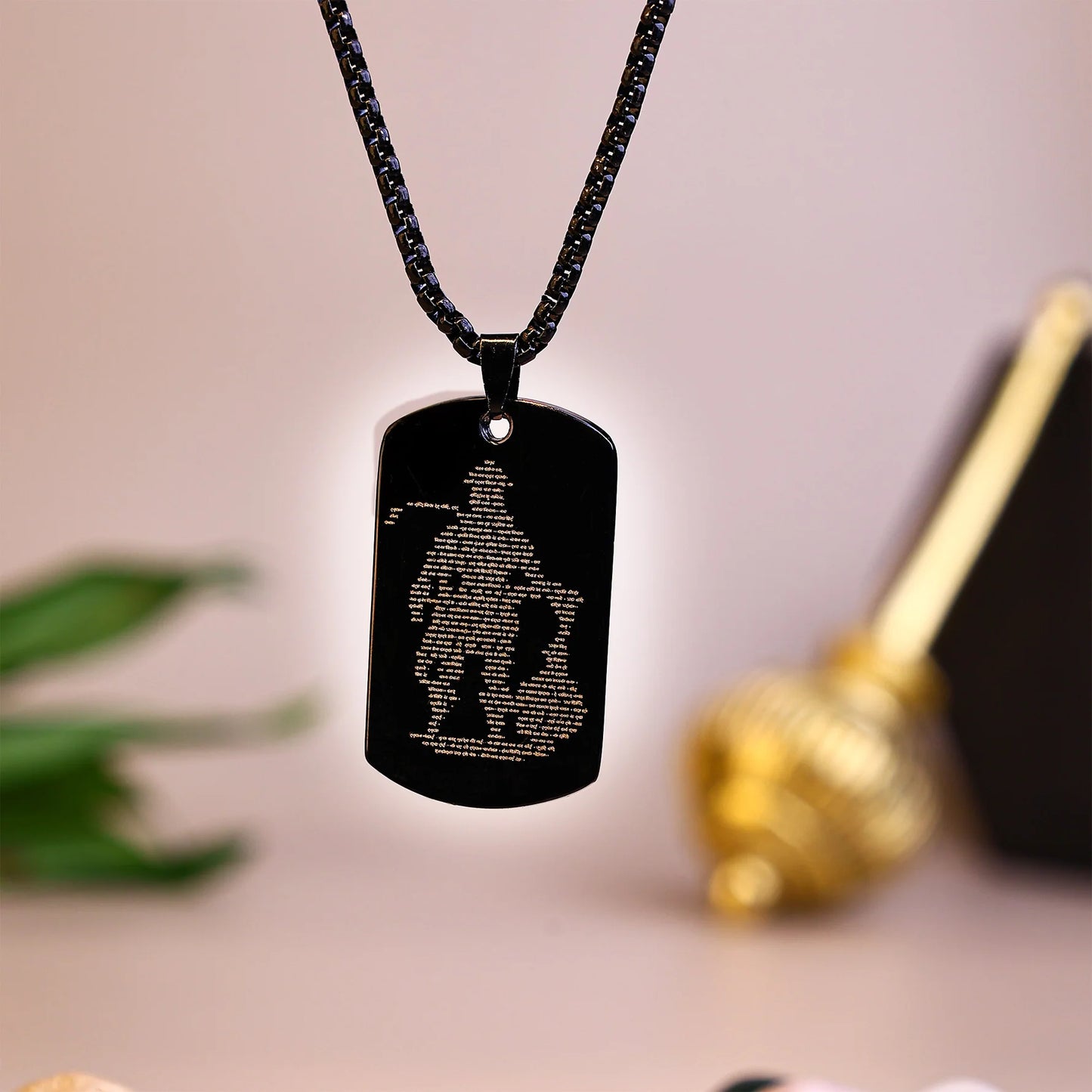Hanuman Chalisa pendant with chain (locket)