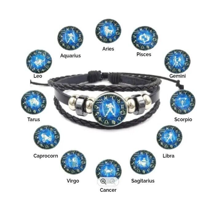Zodiac Constellation Leather Guardian Bracelet